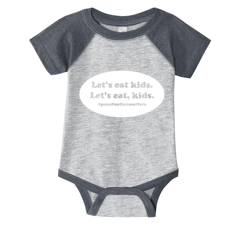 Let's Eat Kids Punctuation Matter Infant Baby Jersey Bodysuit