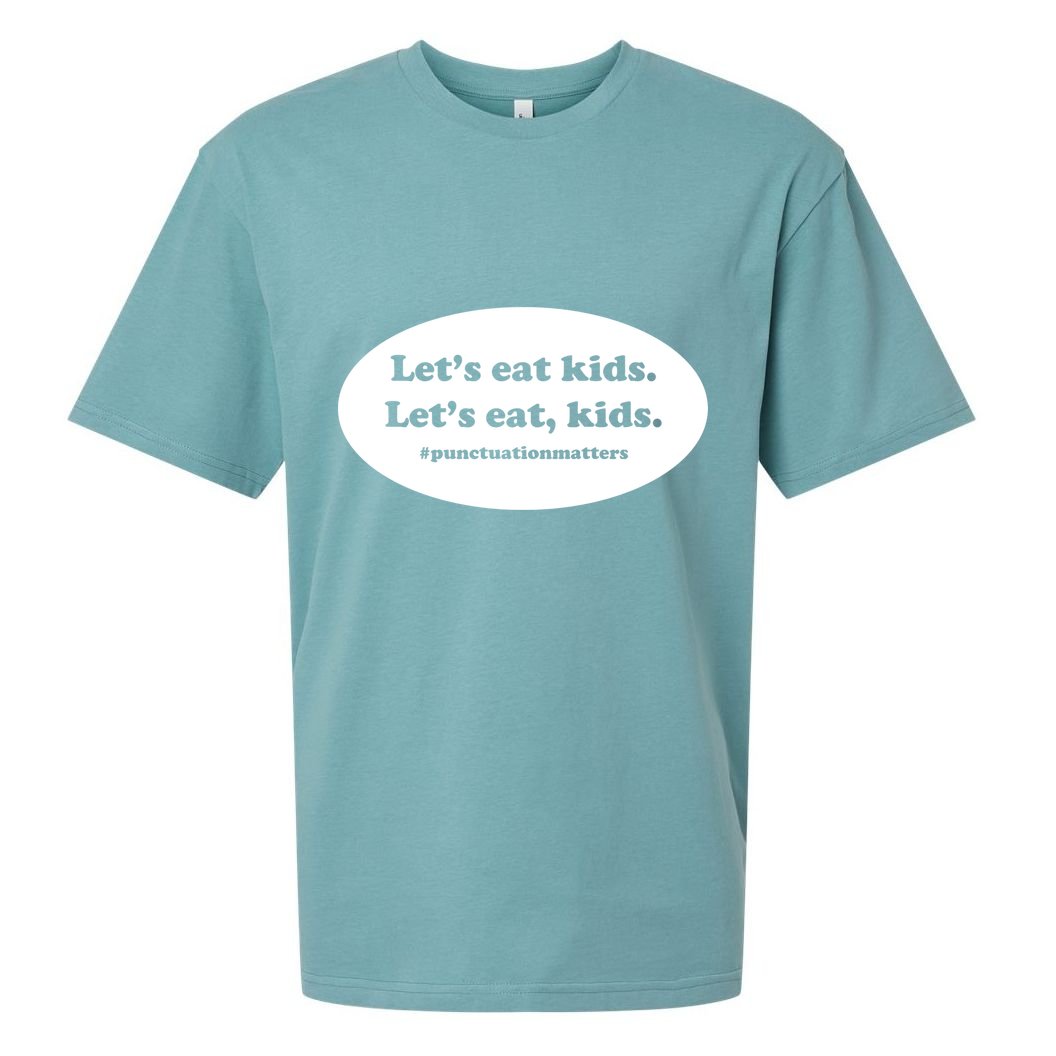 Let's Eat Kids Punctuation Matter Sueded Cloud Jersey T-Shirt