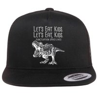 Let's Eat Kids Punctuation Saves Lives Dinosaur Flatbill Hat