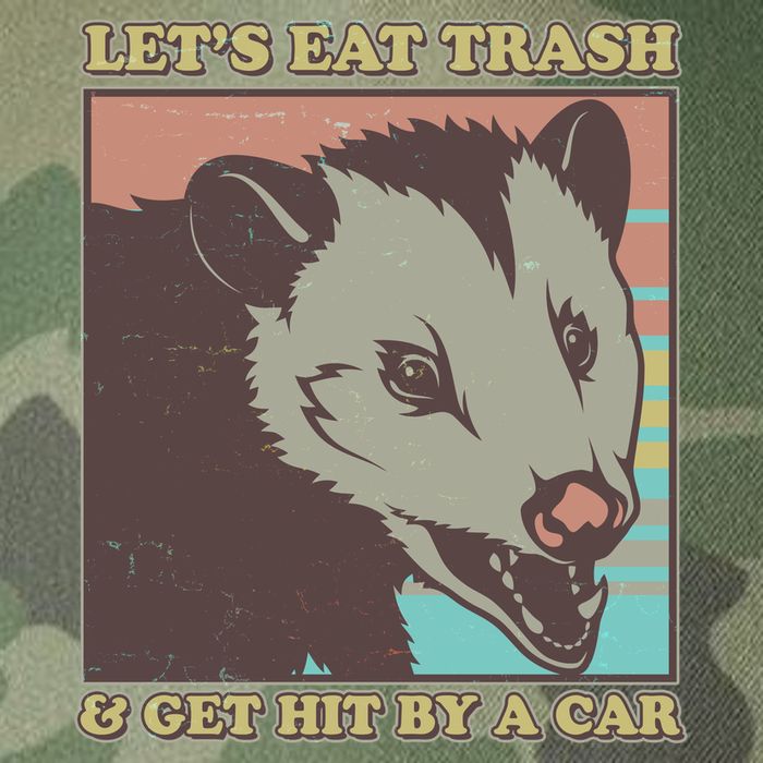Let's Eat Trash And Get Hit By A Car Opossum Legacy Tie Dye Trucker Hat