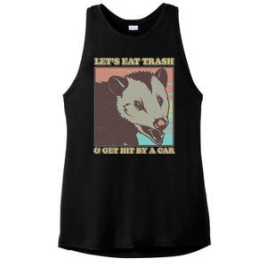 Let's Eat Trash And Get Hit By A Car Opossum Ladies PosiCharge Tri-Blend Wicking Tank