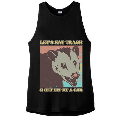Let's Eat Trash And Get Hit By A Car Opossum Ladies PosiCharge Tri-Blend Wicking Tank