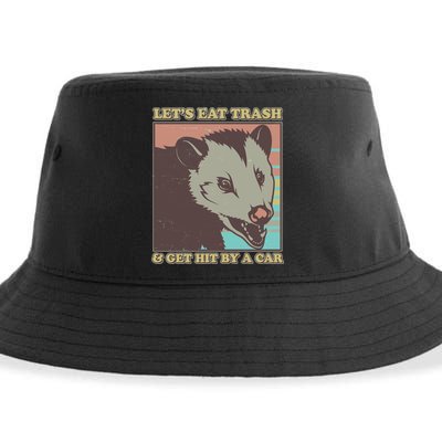 Let's Eat Trash And Get Hit By A Car Opossum Sustainable Bucket Hat