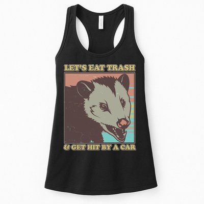 Let's Eat Trash And Get Hit By A Car Opossum Womens Tank Top