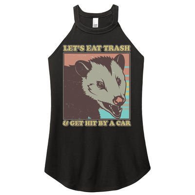 Let's Eat Trash And Get Hit By A Car Opossum Women's Perfect Tri Rocker Tank