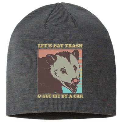 Let's Eat Trash And Get Hit By A Car Opossum Sustainable Beanie
