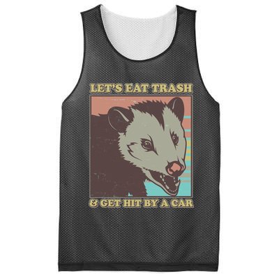 Let's Eat Trash And Get Hit By A Car Opossum Mesh Reversible Basketball Jersey Tank