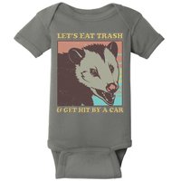 Let's Eat Trash And Get Hit By A Car Opossum Baby Bodysuit