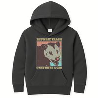 Let's Eat Trash And Get Hit By A Car Opossum Kids Hoodie