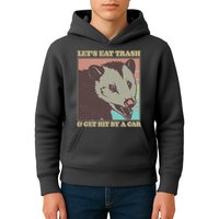 Let's Eat Trash And Get Hit By A Car Opossum Kids Hoodie