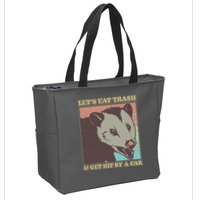 Let's Eat Trash And Get Hit By A Car Opossum Zip Tote Bag