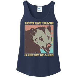 Let's Eat Trash And Get Hit By A Car Opossum Ladies Essential Tank