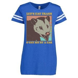 Let's Eat Trash And Get Hit By A Car Opossum Enza Ladies Jersey Football T-Shirt