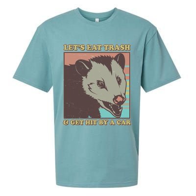 Let's Eat Trash And Get Hit By A Car Opossum Sueded Cloud Jersey T-Shirt