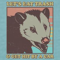 Let's Eat Trash And Get Hit By A Car Opossum Sueded Cloud Jersey T-Shirt