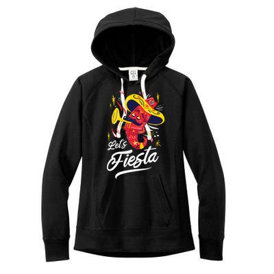 Let's Fiesta Chili Pepper Women's Fleece Hoodie