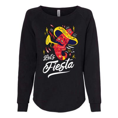 Let's Fiesta Chili Pepper Womens California Wash Sweatshirt