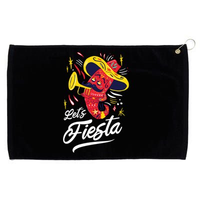 Let's Fiesta Chili Pepper Grommeted Golf Towel