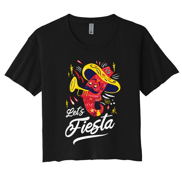 Let's Fiesta Chili Pepper Crop Top
