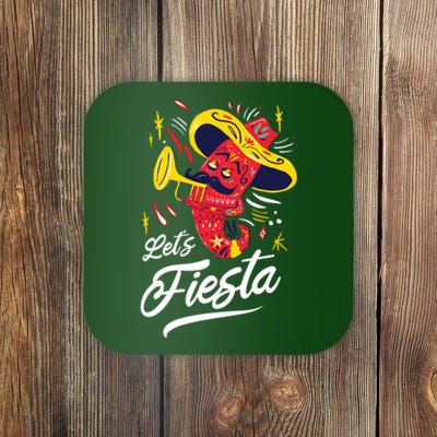 Let's Fiesta Chili Pepper Coaster