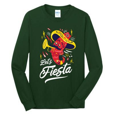 Let's Fiesta Chili Pepper Tall Long Sleeve T-Shirt