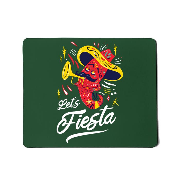 Let's Fiesta Chili Pepper Mousepad