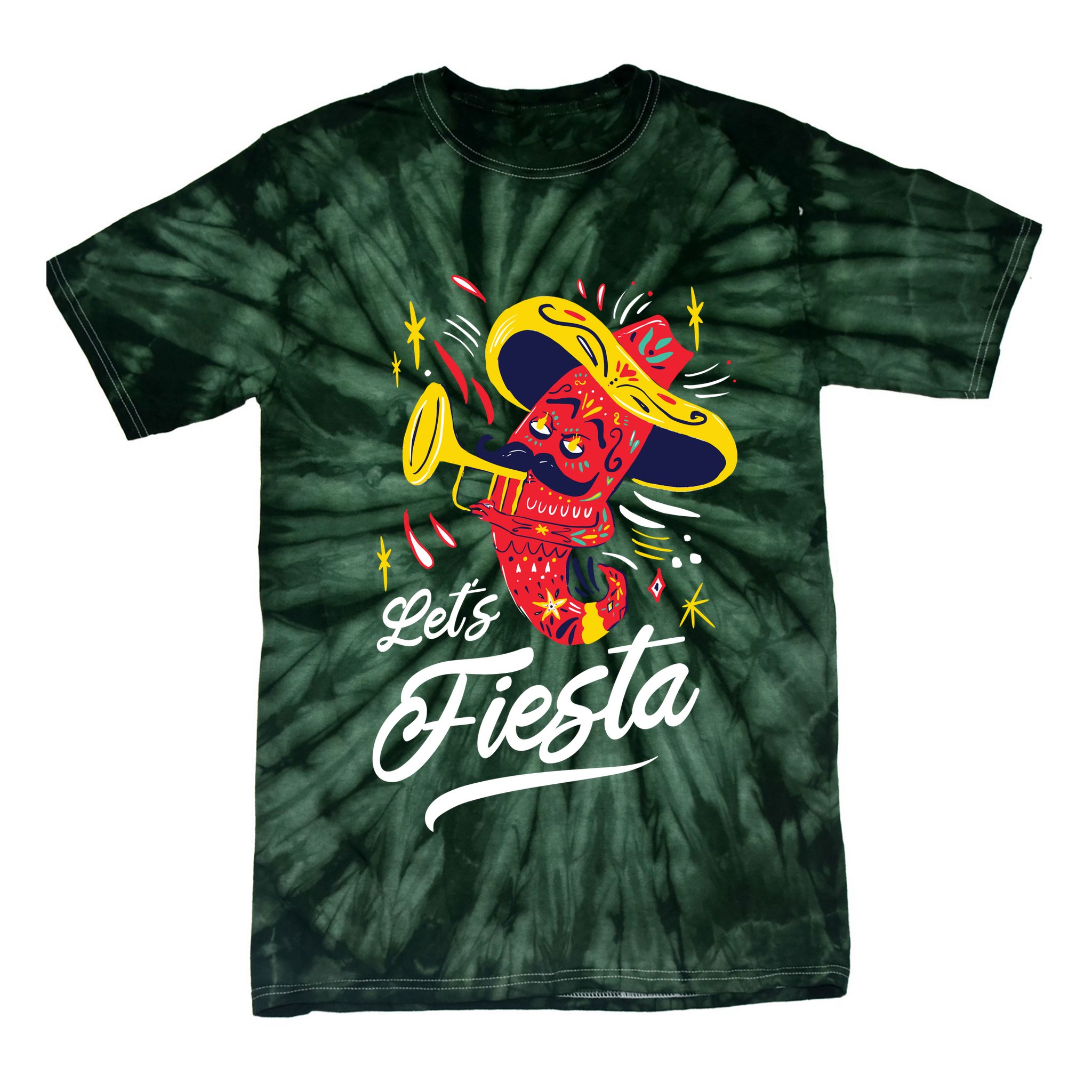 Let's Fiesta Chili Pepper Tie-Dye T-Shirt