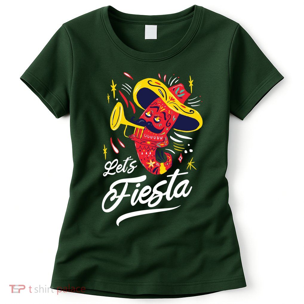 Let's Fiesta Chili Pepper Womens T-Shirt