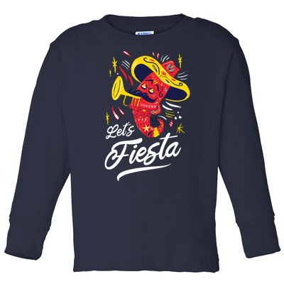 Let's Fiesta Chili Pepper Toddler Long Sleeve Shirt