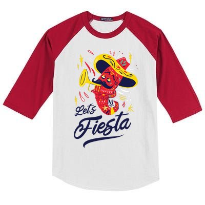 Let's Fiesta Chili Pepper Kids Colorblock Raglan Jersey