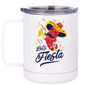 Let's Fiesta Chili Pepper 12 oz Stainless Steel Tumbler Cup