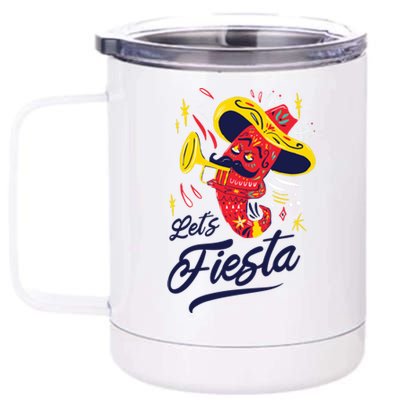 Let's Fiesta Chili Pepper 12 oz Stainless Steel Tumbler Cup