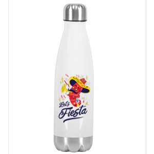 Let's Fiesta Chili Pepper Stainless Steel Insulated Water Bottle