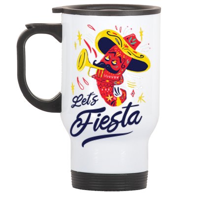 Let's Fiesta Chili Pepper Stainless Steel Travel Mug