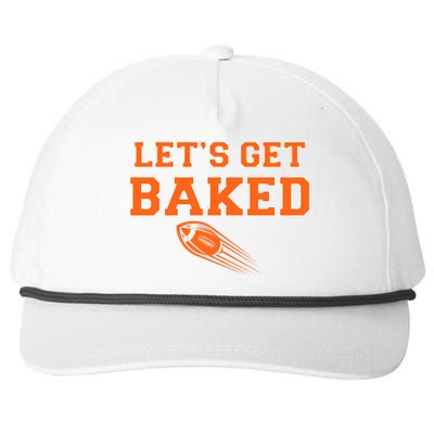 Let's Get Baked Football Cleveland Snapback Five-Panel Rope Hat