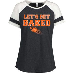 Let's Get Baked Football Cleveland Enza Ladies Jersey Colorblock Tee