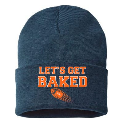 Let's Get Baked Football Cleveland Sustainable Knit Beanie