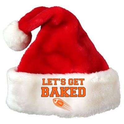 Let's Get Baked Football Cleveland Premium Christmas Santa Hat