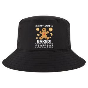 Let's Get Baked Gingerbread Cookie Ugly Christmas Cool Comfort Performance Bucket Hat