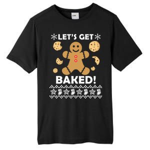 Let's Get Baked Gingerbread Cookie Ugly Christmas Tall Fusion ChromaSoft Performance T-Shirt