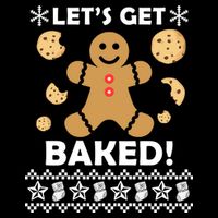 Let's Get Baked Gingerbread Cookie Ugly Christmas Youth Performance Sprint T-Shirt