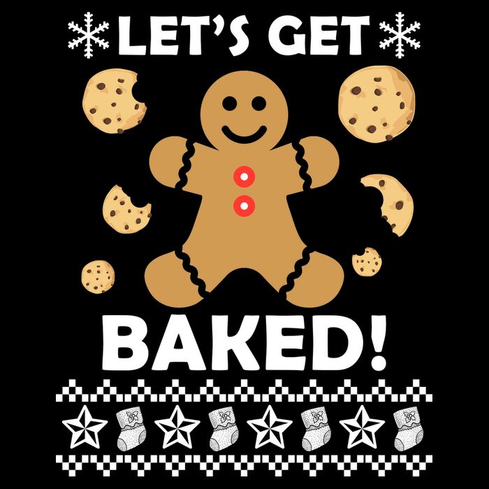 Let's Get Baked Gingerbread Cookie Ugly Christmas Youth Performance Sprint T-Shirt