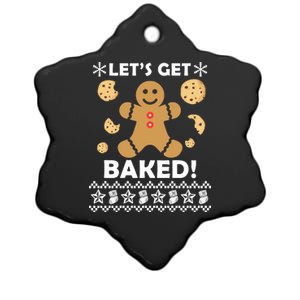 Let's Get Baked Gingerbread Cookie Ugly Christmas Ceramic Star Ornament