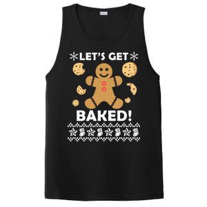 Let's Get Baked Gingerbread Cookie Ugly Christmas PosiCharge Competitor Tank