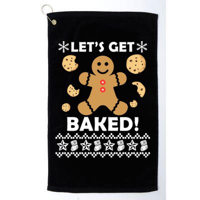 Let's Get Baked Gingerbread Cookie Ugly Christmas Golf Towel
