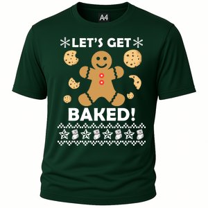 Let's Get Baked Gingerbread Cookie Ugly Christmas Cooling Performance Crew T-Shirt