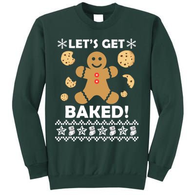 Let's Get Baked Gingerbread Cookie Ugly Christmas Sweatshirt