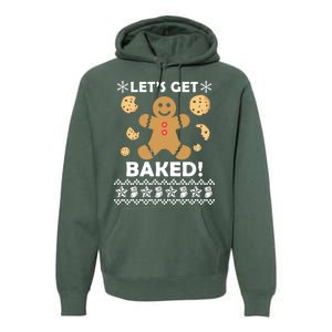 Let's Get Baked Gingerbread Cookie Ugly Christmas Premium Hoodie