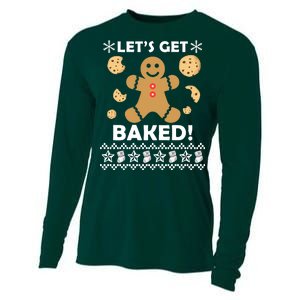 Let's Get Baked Gingerbread Cookie Ugly Christmas Cooling Performance Long Sleeve Crew