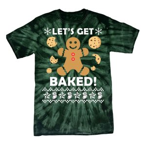 Let's Get Baked Gingerbread Cookie Ugly Christmas Tie-Dye T-Shirt